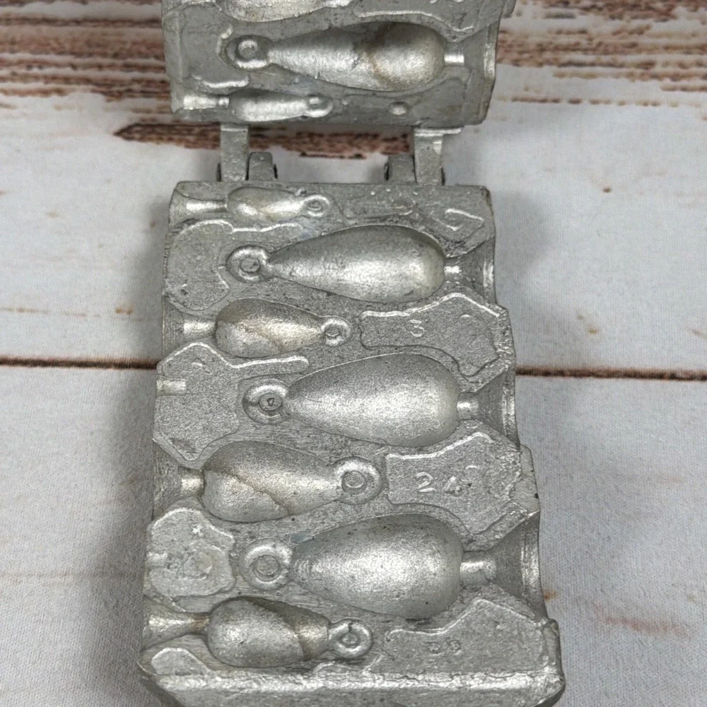 Vintage E.L. Sweet & Son Lead Sinker Mold Tonawanda NY Fishing Tool